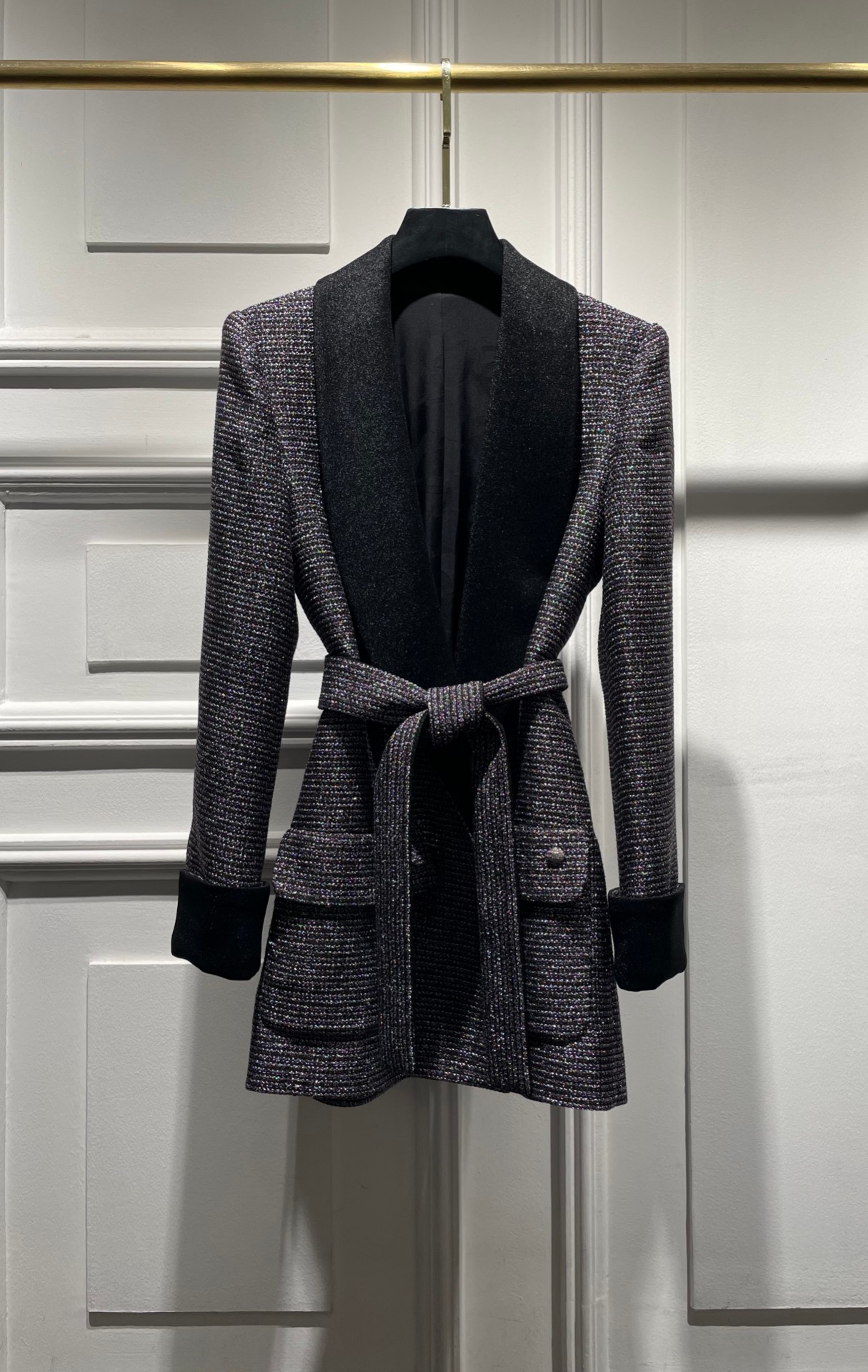 Chanel-Inspired Tweed Bathrobe Jacket - Image 6