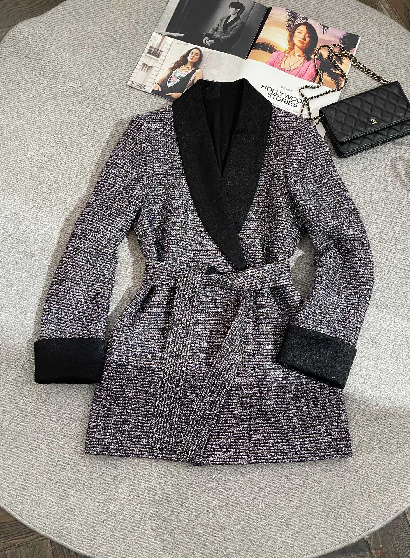 Chanel-Inspired Tweed Bathrobe Jacket