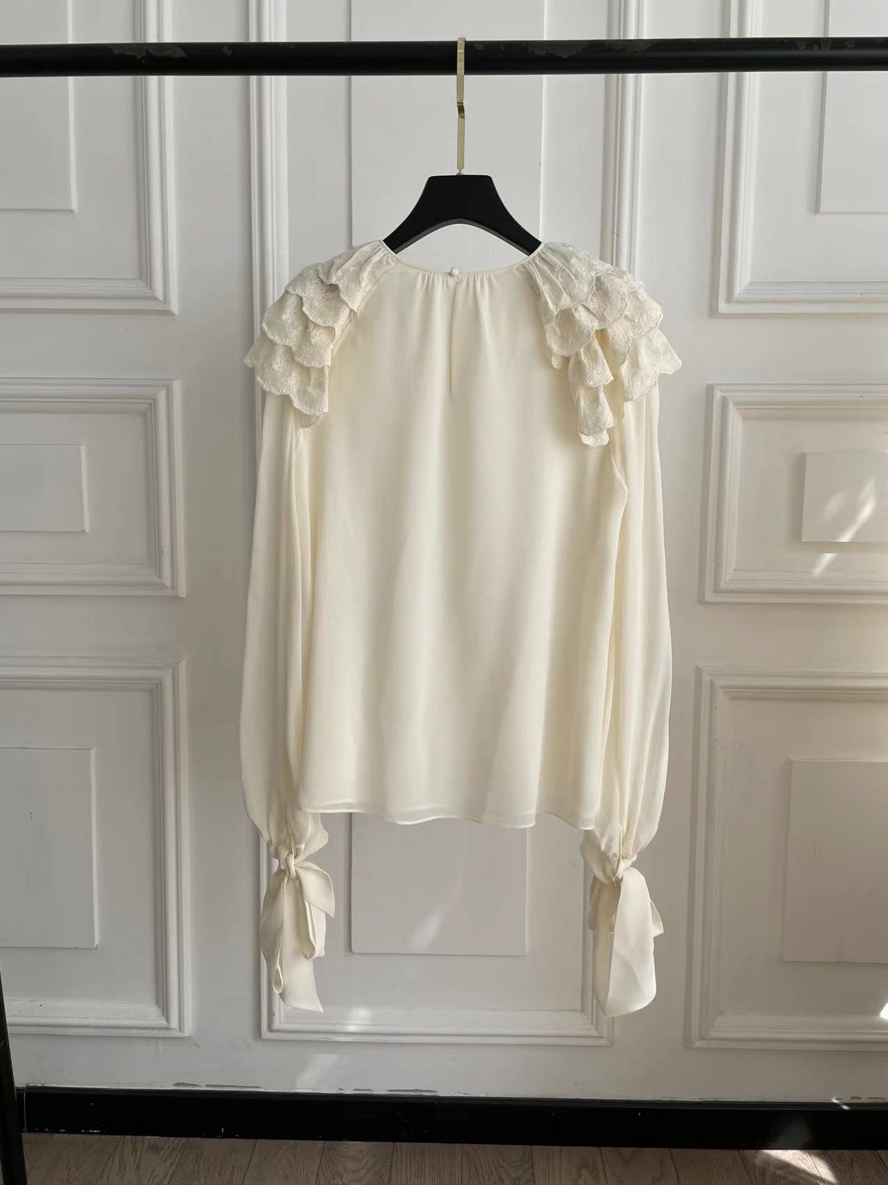Chloe Embroidered Silk Blouse - Image 2