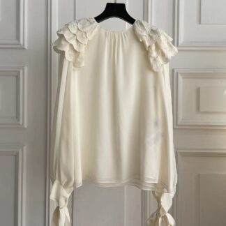 Chloe Embroidered Silk Blouse