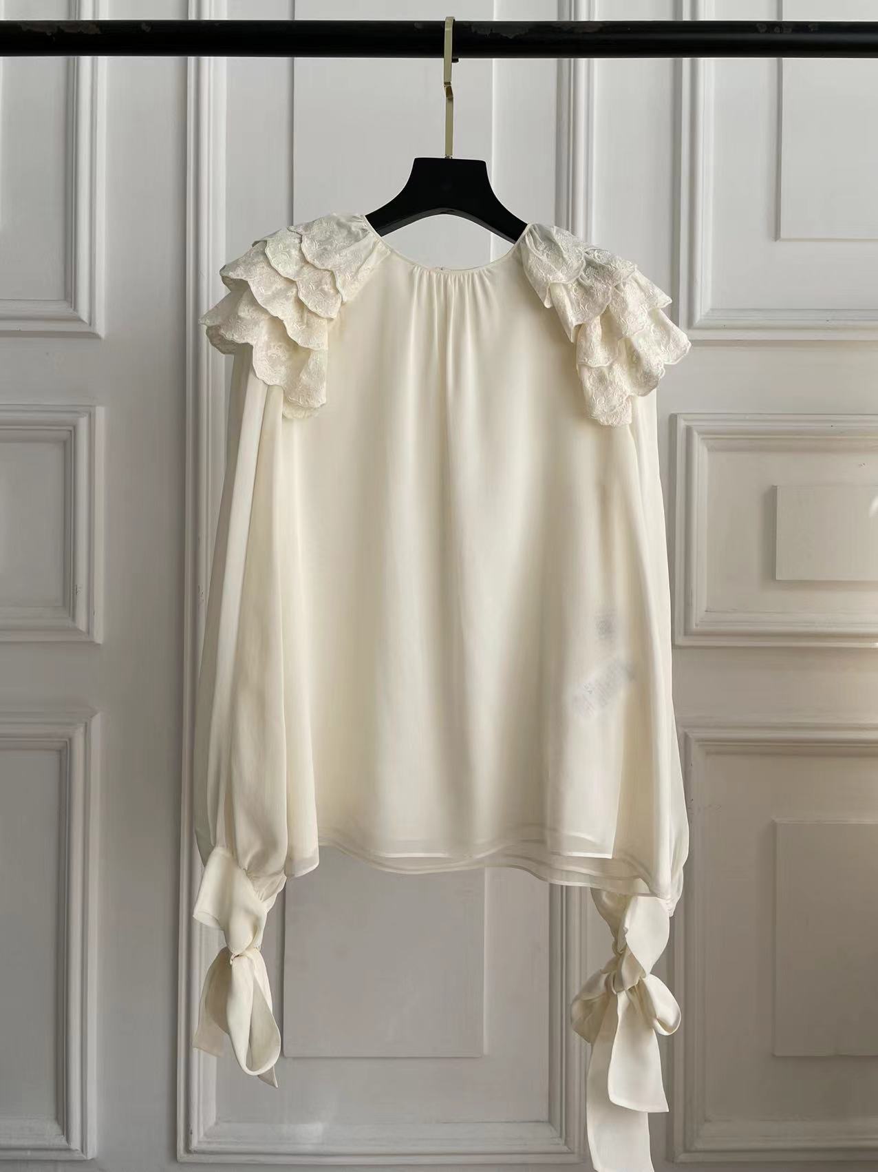 Chloe Embroidered Silk Blouse