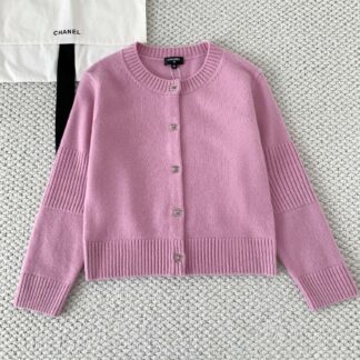 Chanel Pink Backpack-Style Cashmere Knit Cardigan