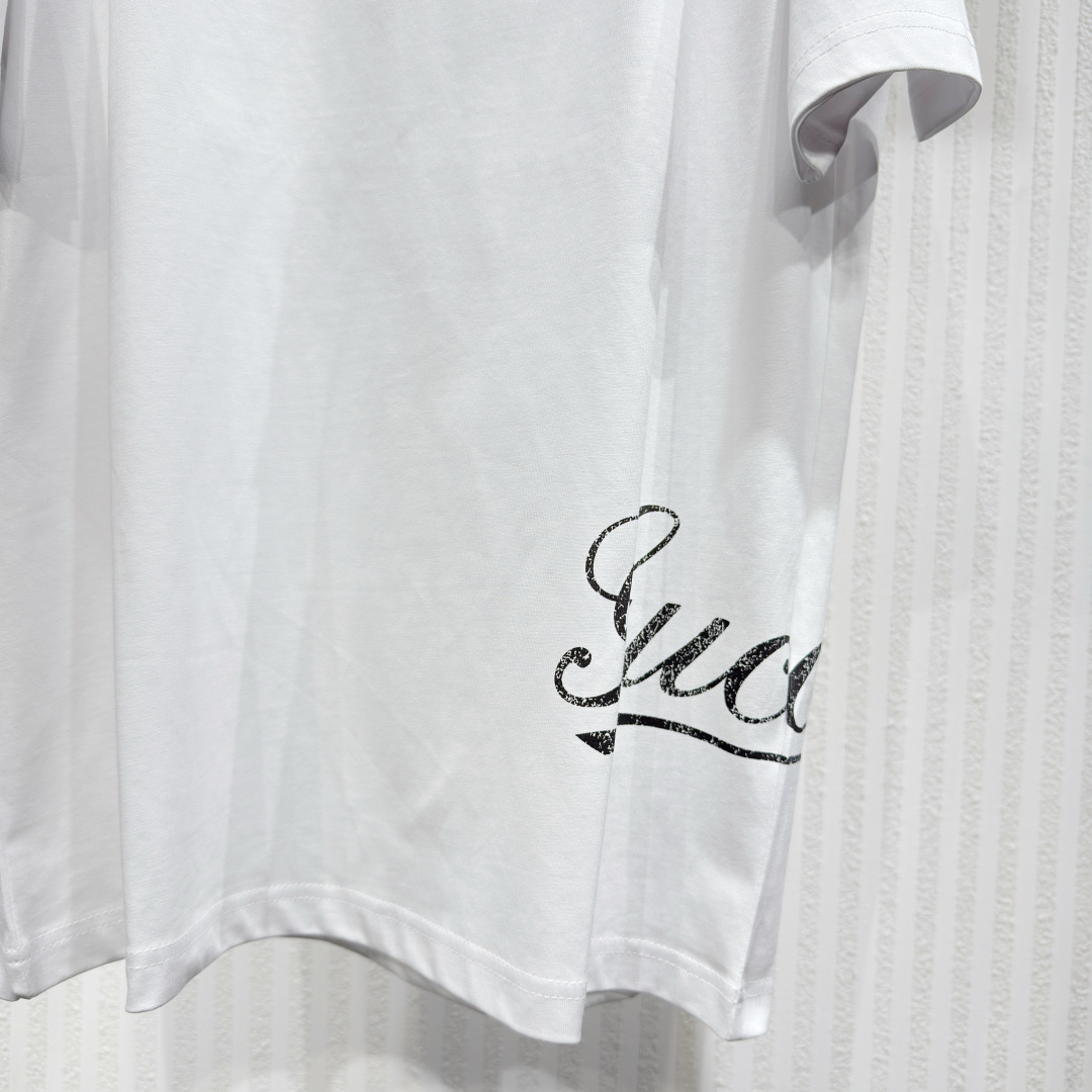Gucci 26 Printed Knit Cotton T-Shirt - Image 5