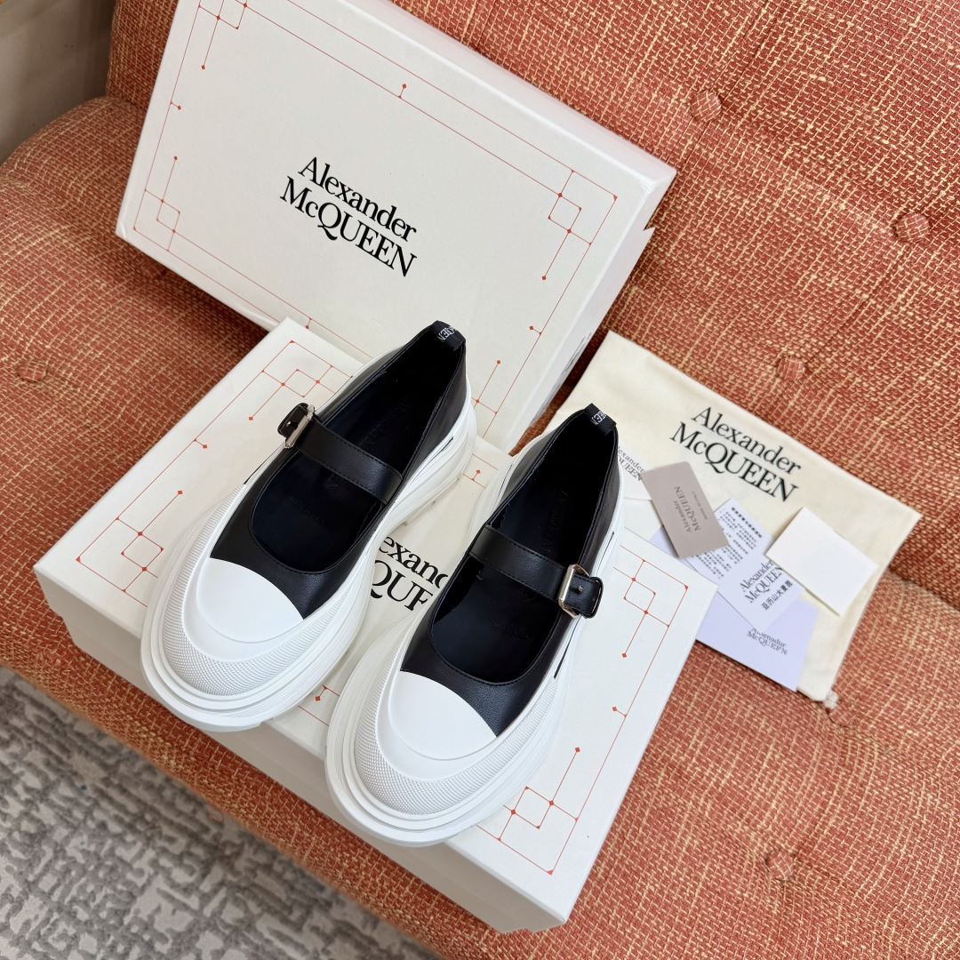 Alexander McQueen Patent Leather Mary Jane Platform