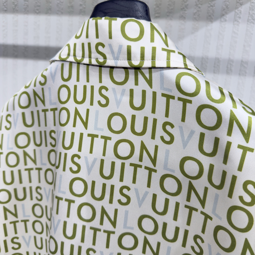 Louis Vuitton 25 LV Maze Print Silk Shirt - Image 5