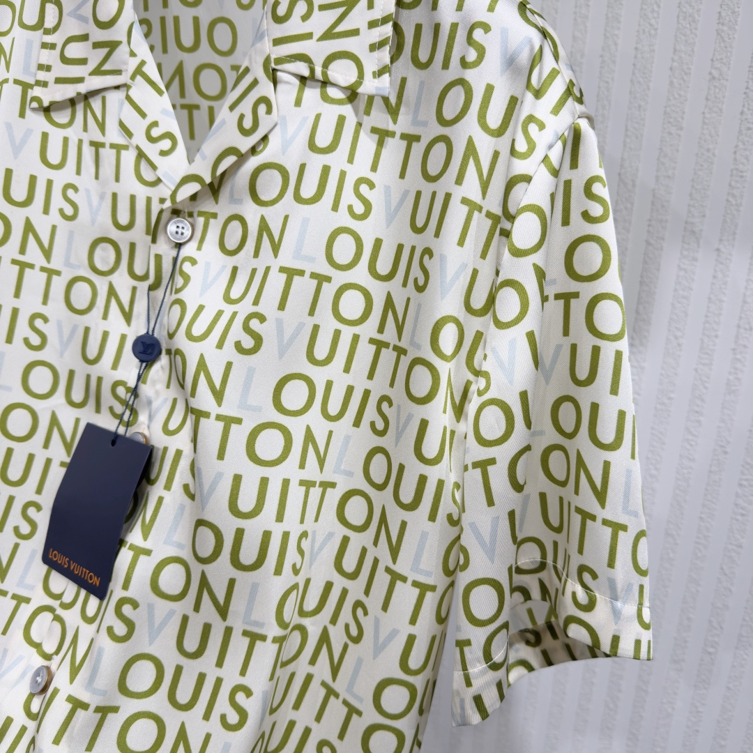 Louis Vuitton 25 LV Maze Print Silk Shirt - Image 6