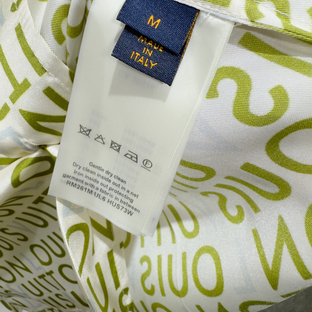 Louis Vuitton 25 LV Maze Print Silk Shirt - Image 8