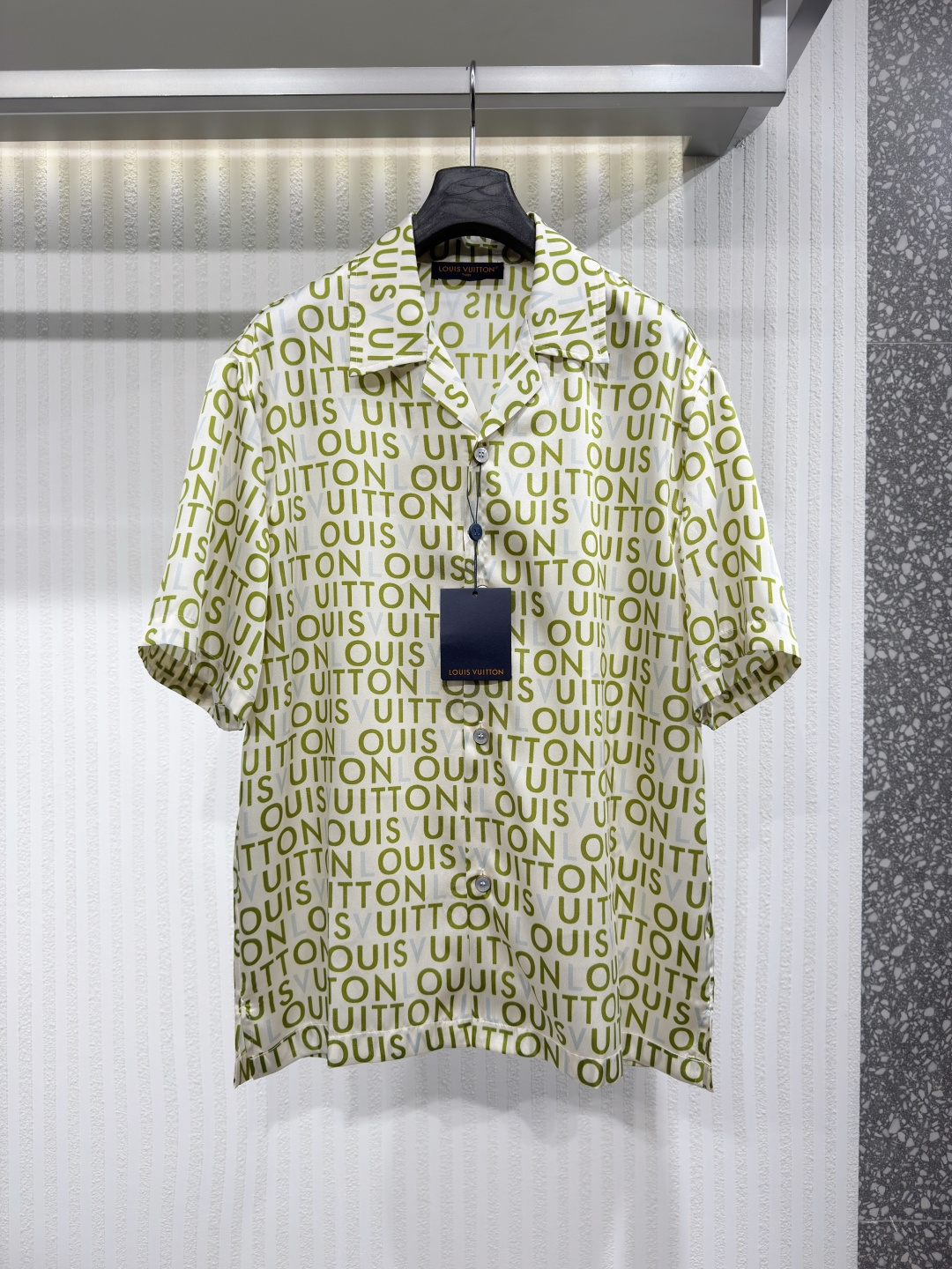 Louis Vuitton 25 LV Maze Print Silk Shirt