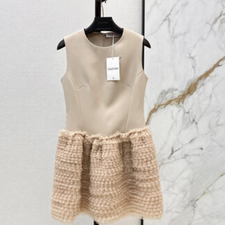 Valentino 26Ss Hepburn-Style Elegant Puffy Sleeveless Dress