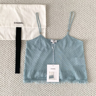 Chanel 26P Lake Blue Double C Tassel Camisole
