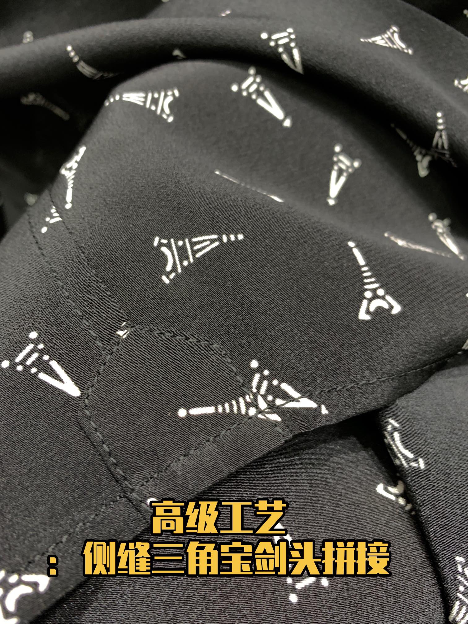 Saint Laurent Eiffel Tower Silk Shirt For Women - Image 8