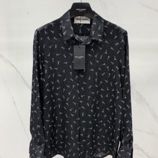 Saint Laurent Eiffel Tower Silk Shirt For Women
