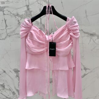 Saint Laurent Vintage Romantic Ruffle Blouse For Women