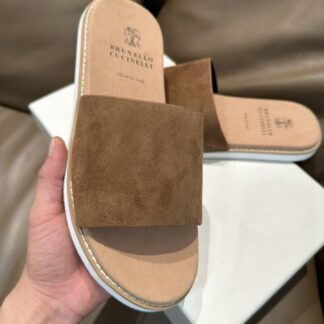 Brunello Cucinelli Premium Leather Slippers For Men