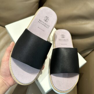 Brunello Cucinelli Premium Leather Slippers For Men