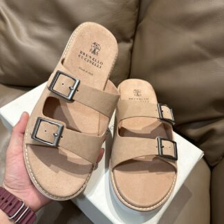 Brunello Cucinelli Premium Leather Slippers For Men