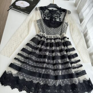 RED VALENTINO Hand-Crocheted Floral Dress