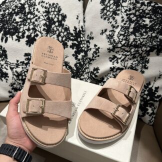 Brunello Cucinelli Premium Leather Slippers For Men