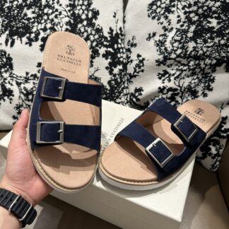 Brunello Cucinelli Premium Leather Slippers For Men