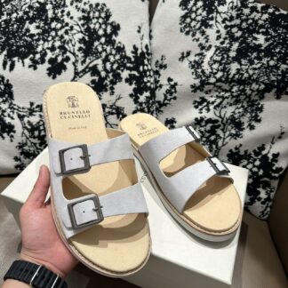 Brunello Cucinelli Premium Leather Slippers For Men