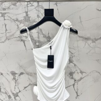 Saint Laurent 3D Floral Off-Shoulder Dress For Women