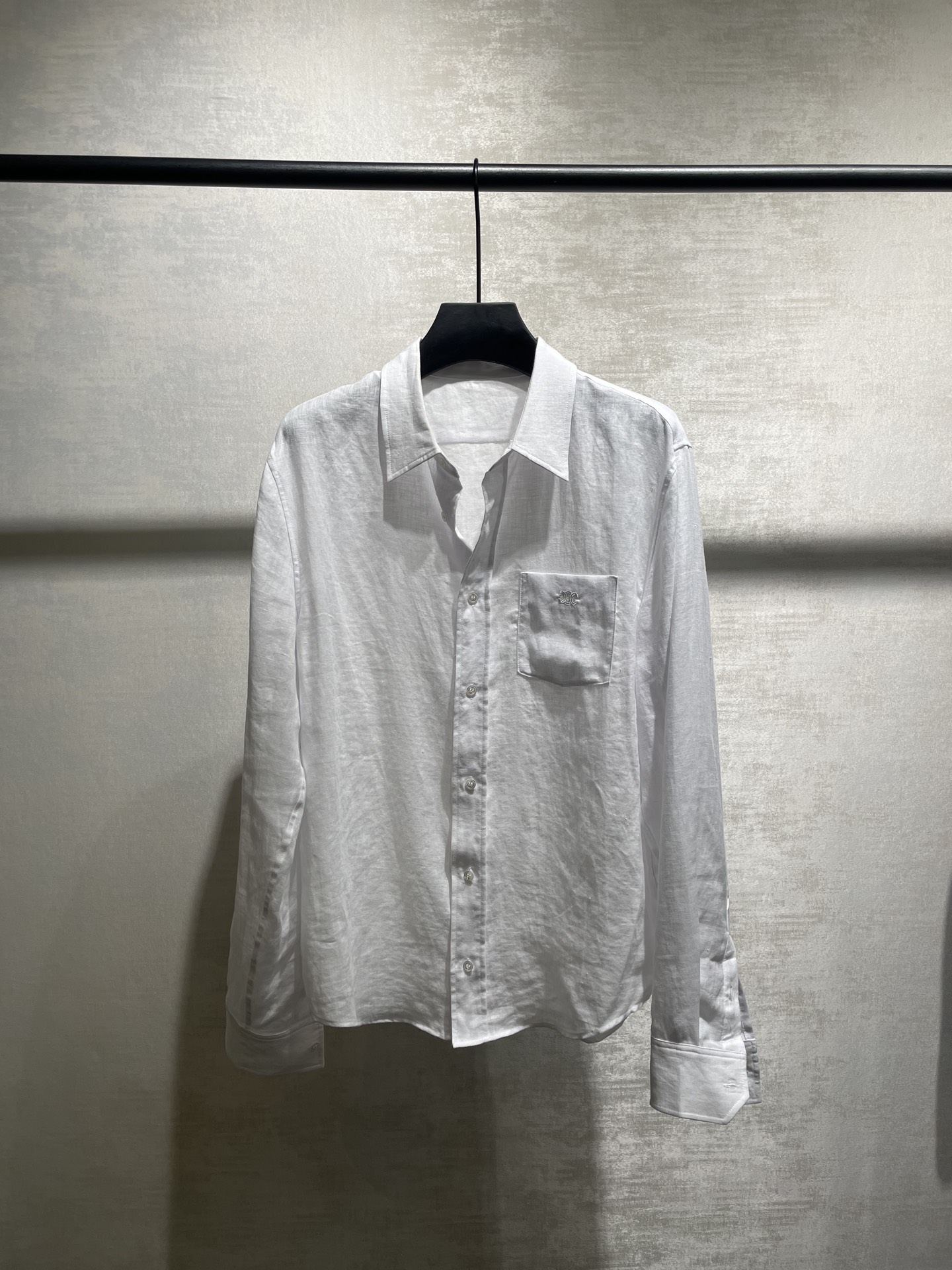 CELINE White Linen Shirt