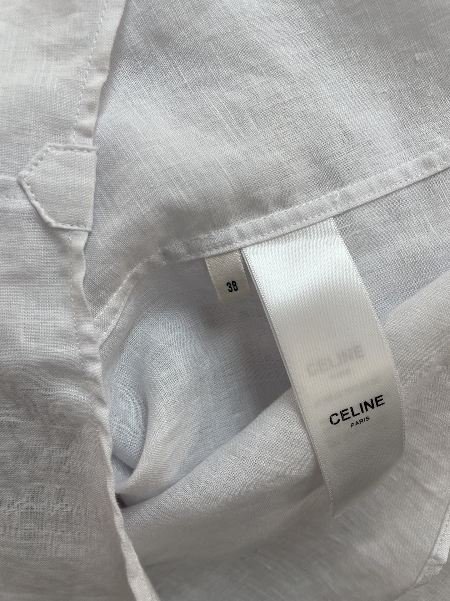 CELINE White Linen Shirt - Image 6