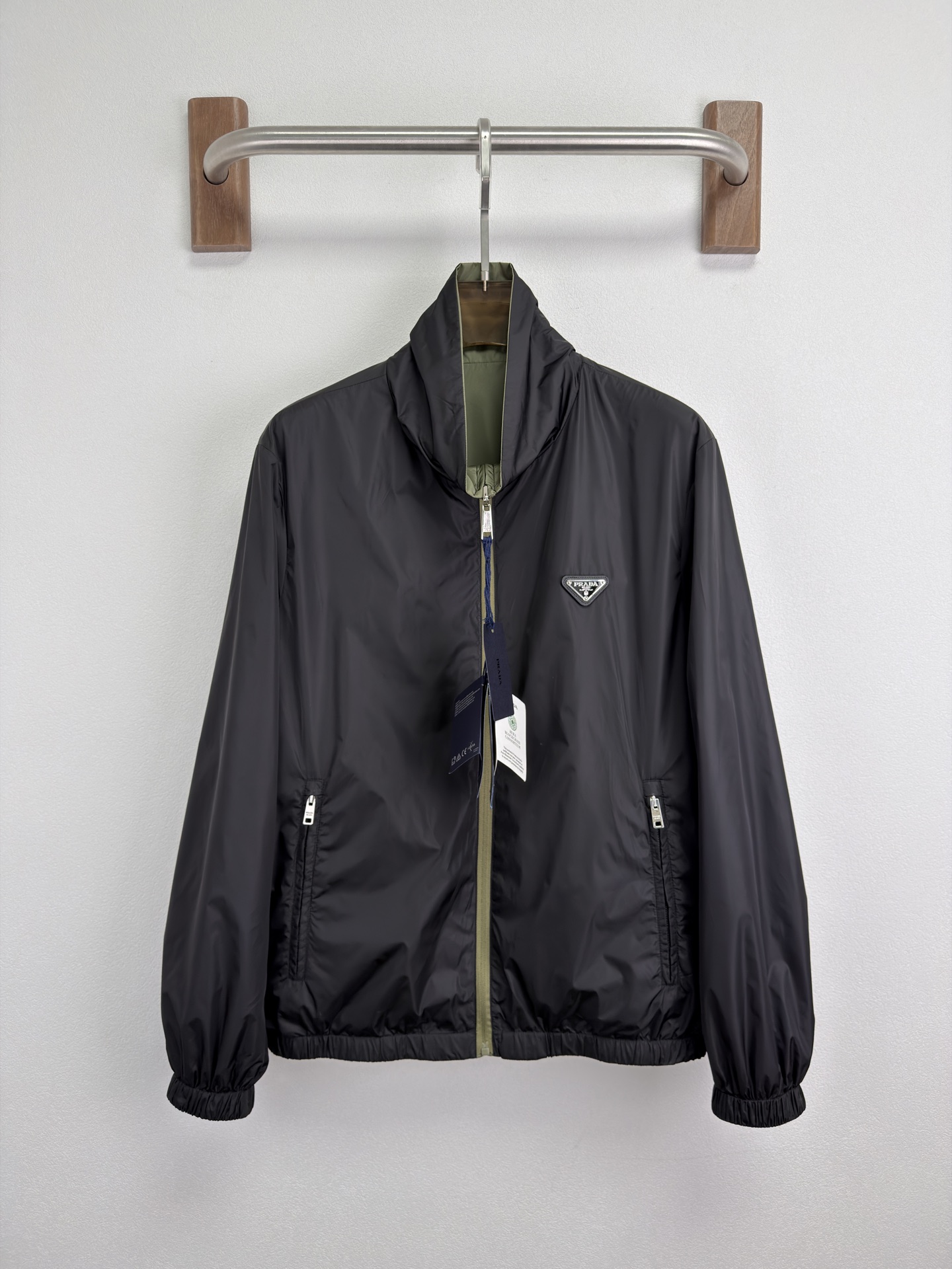 Prada Men's Spring/Summer 2026 Stand Collar Reversible Jacket - Image 4