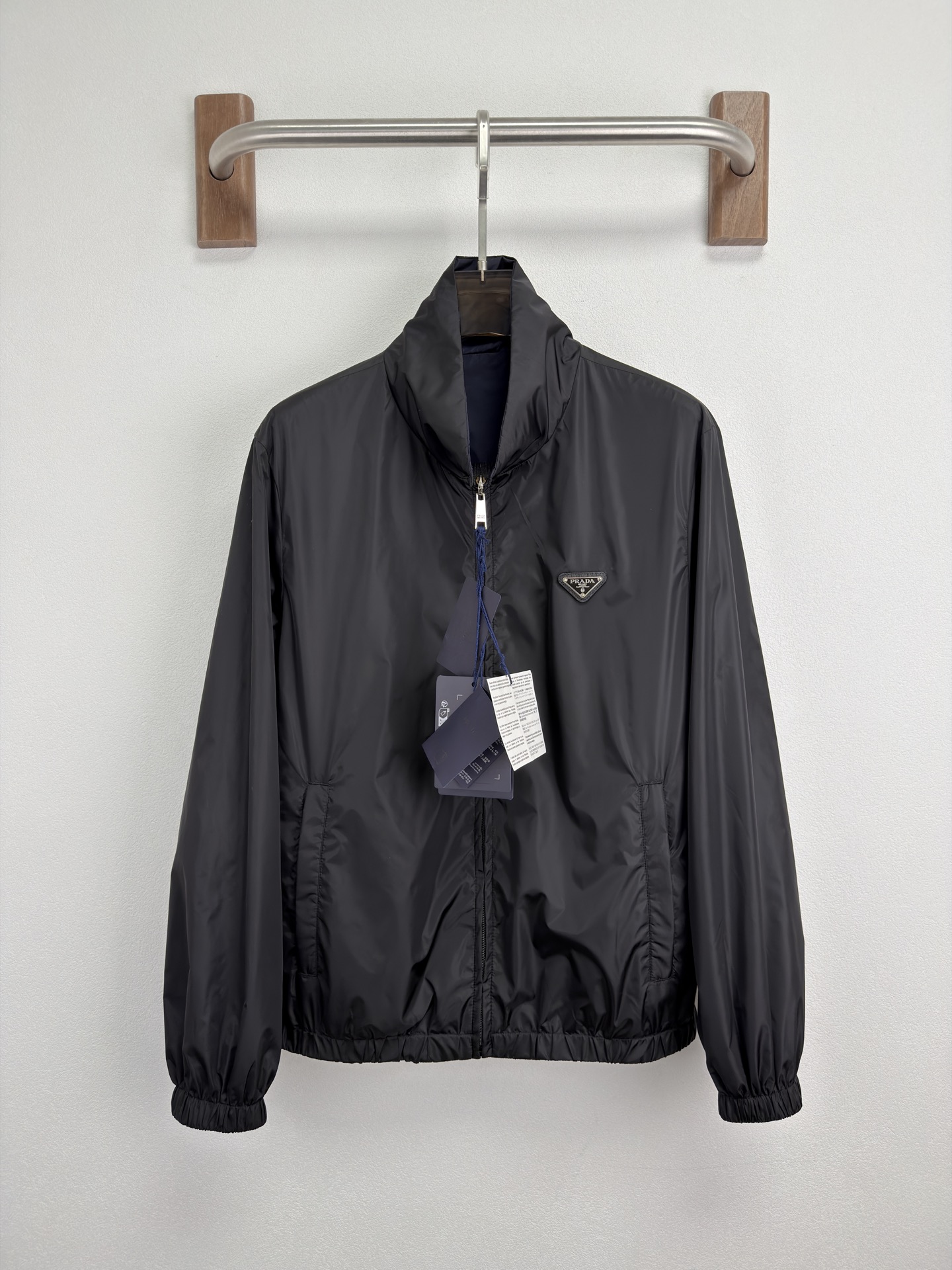 Prada Men's Spring Summer Stand Collar Reversible Jacket