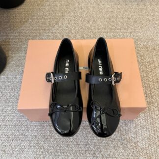 Miu Miu Patent Leather Ballet Flats