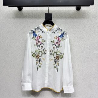 Valentino Embroidered Linen Shirt