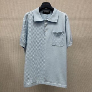 Louis Vuitton Patchwork Knit Polo Shirt