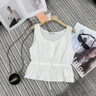 Miu Miu 26SS Sleeveless Top and Pocket Midi Skirt Set