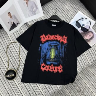 Balenciaga 26SS Logo Print Round-Neck Short-Sleeve T-Shirt