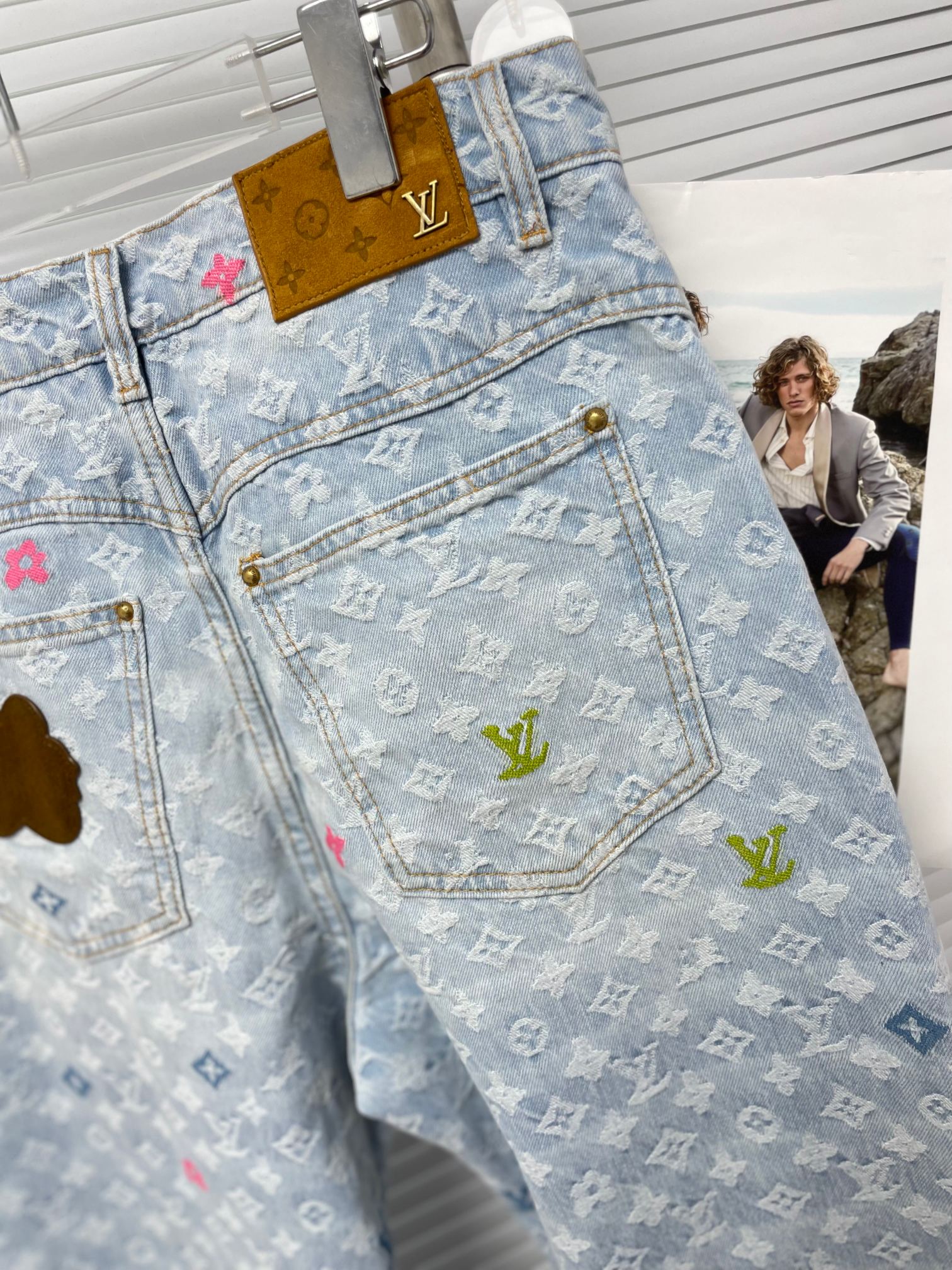 Louis Vuitton Tyler The Creator Collaboration Embroidered Denim Jeans - Image 5