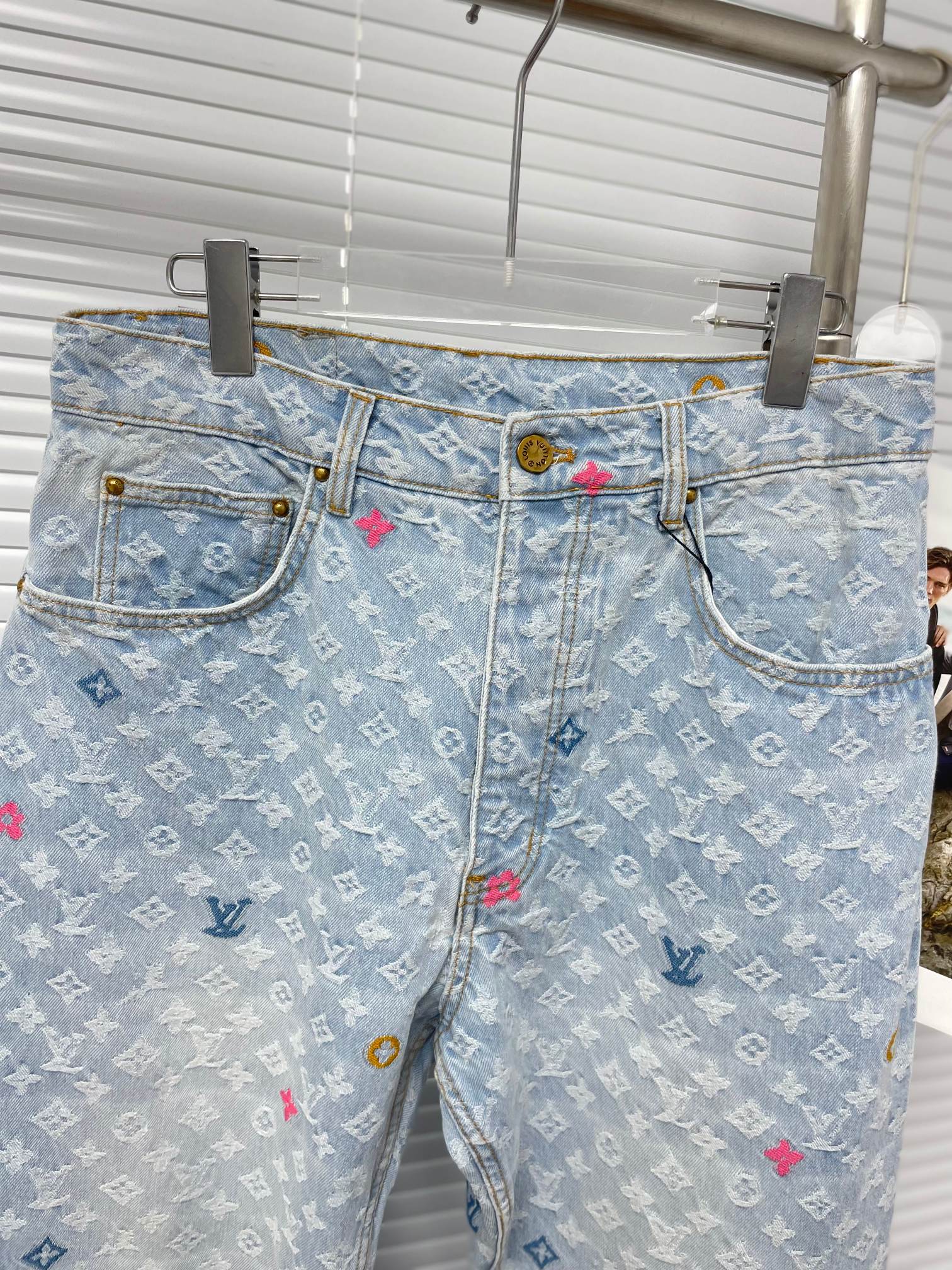 Louis Vuitton Tyler The Creator Collaboration Embroidered Denim Jeans - Image 3