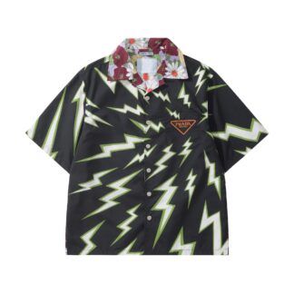 Prada Lightning printed Timecapsule Shirt For Men