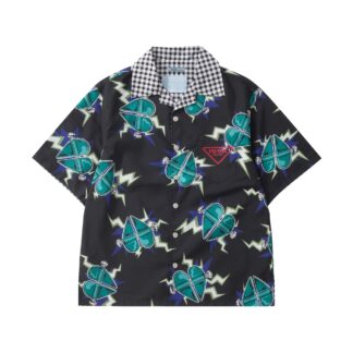 Prada Timecapsule Heart Plaid Print Shirt For Men
