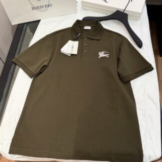 Replica Burberry 2026 Metal Horse Embroidery Pique Polo Green