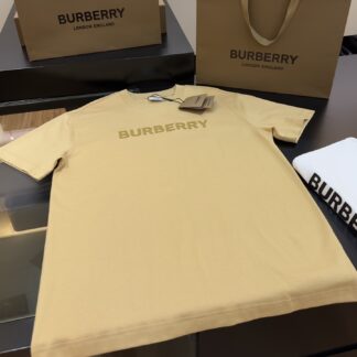 Replica Burberry 2026 3D Logo Cotton T-Shirt Beige