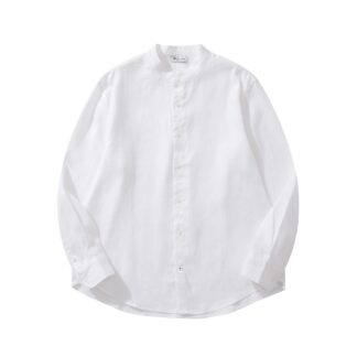 Replica Loro Piana Elia White Linen Shirt For Men