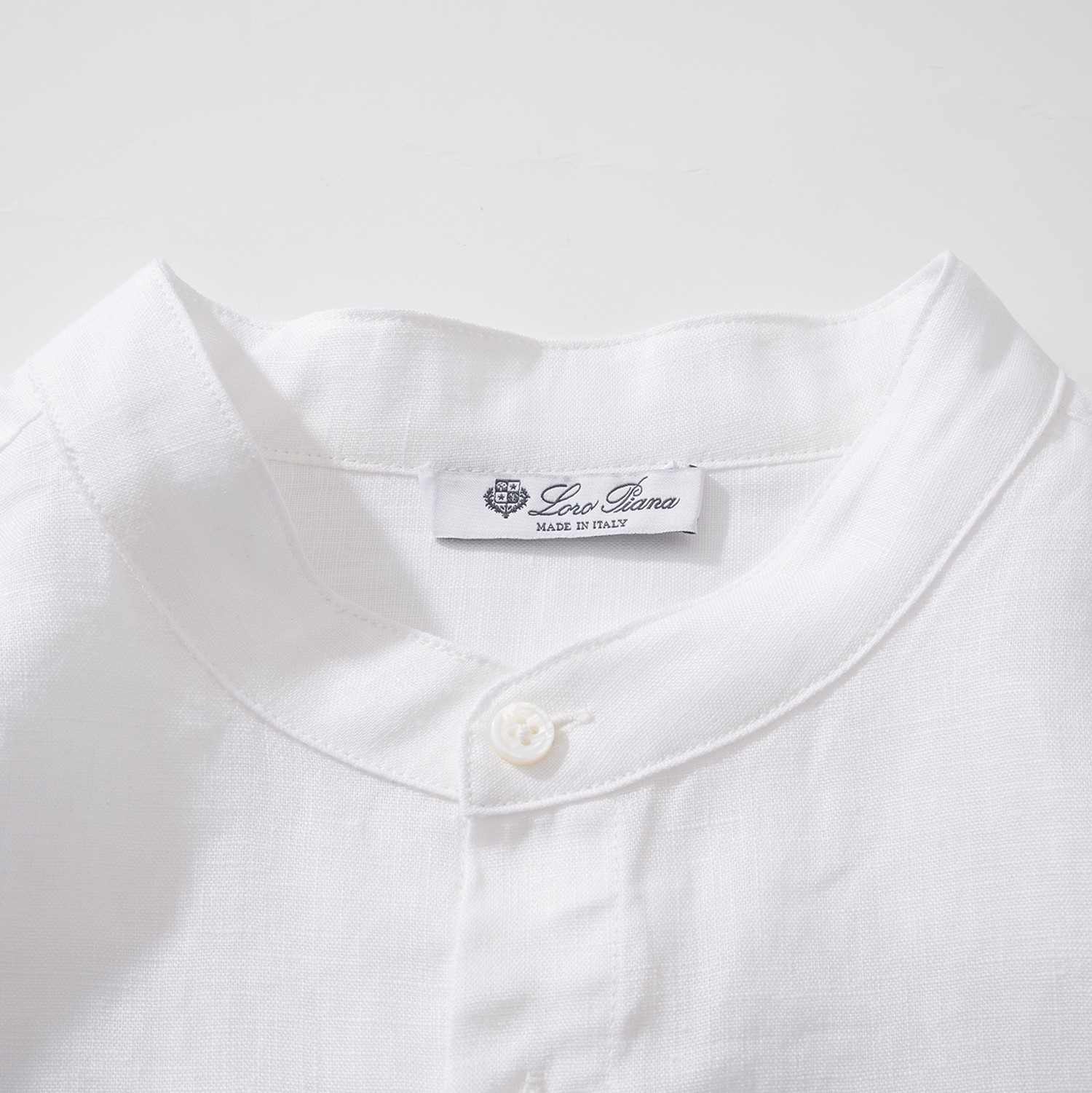 Replica Loro Piana Elia White Linen Shirt For Men - Image 3