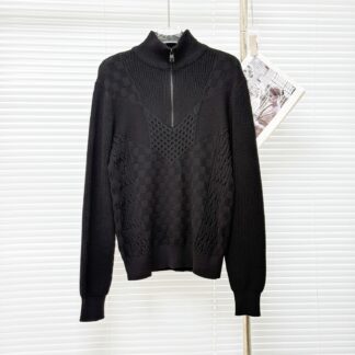 Louis Vuitton LV Knit Logo Half-Zip Pullover Sweater