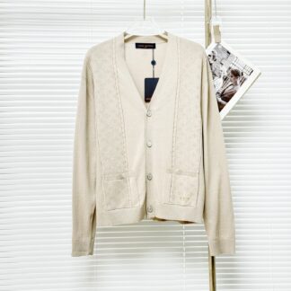 Louis Vuitton LV Silk Cotton Blend Mesh Cardigan