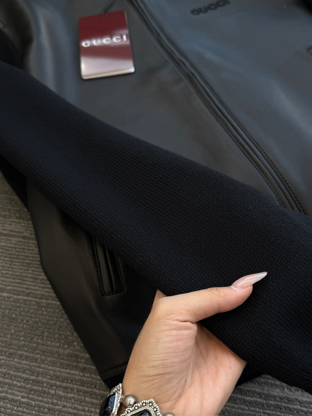 Gucci GG Nappa Leather Pilot Jacket - Image 3