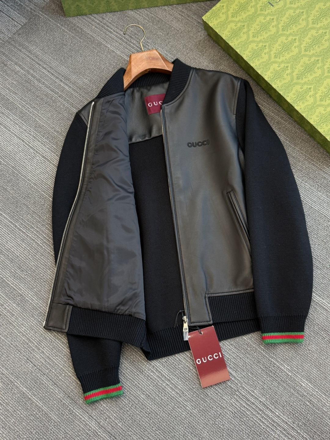 Gucci GG Nappa Leather Pilot Jacket - Image 5