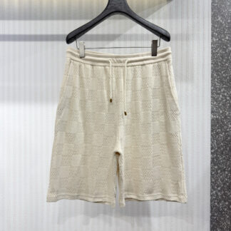 Replica Louis Vuitton Damier Drawstring Terry Shorts For Men