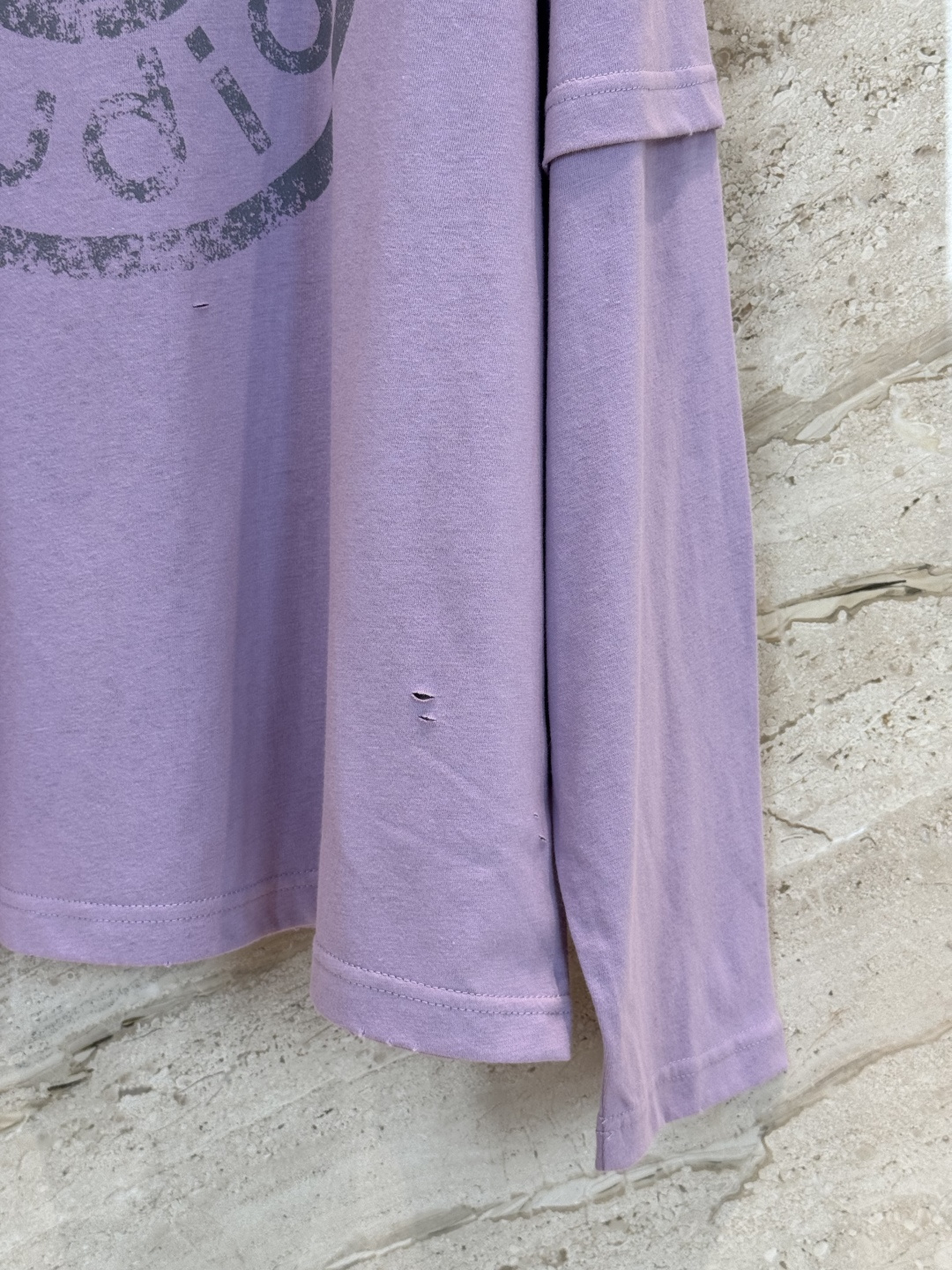 Acne Studios Lilac Purple Two-Piece Illusion Long-Sleeve T-Shirt