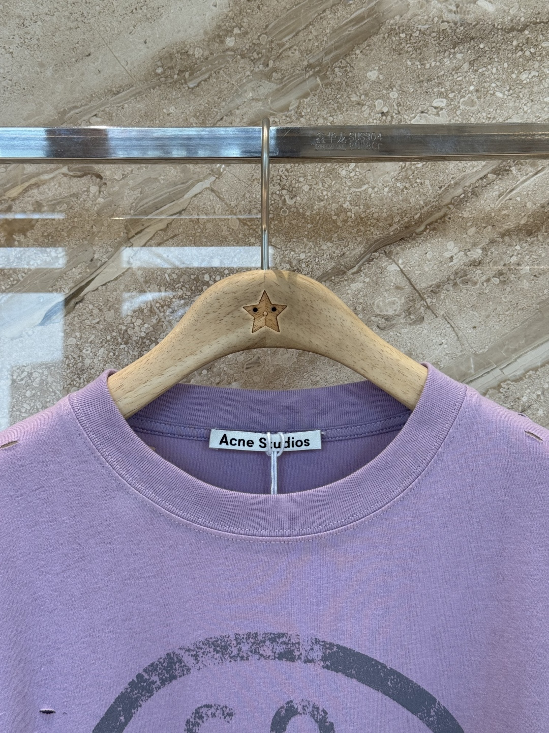 Acne Studios Lilac Purple Two-Piece Illusion Long-Sleeve T-Shirt
