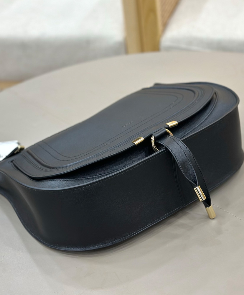 Chloe Marcie Shoulder Bag Black - Image 5